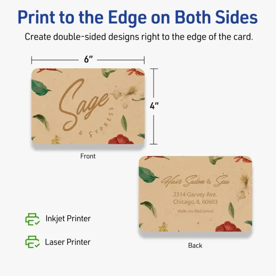 Avery Kraft Brown Postcards, 4" x 6" Rectangle Rounded Corners {6}