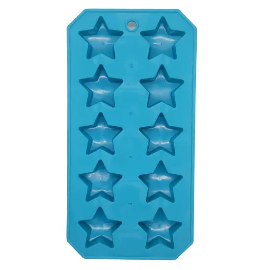 Chef Craft Flexible Thermoplastic 10-Cube Ice Cube Tray - Star Shapes {1}