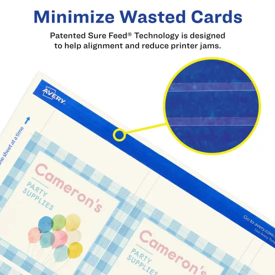 Avery 2-1/2" x 2-1/2" Square, Matte Ivory Business Cards {4}