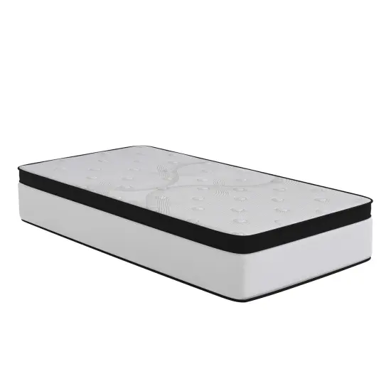 Merrick Lane Hulen 12 Inch Extra Firm Hybrid Pocket Spring & CertiPUR-US Certified Foam Mattress in a Box {2}