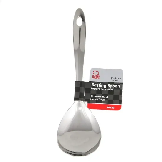 Chef Craft 9.5" Stainless Steel Basting / Serving Spoon with Sleek Mirror Finish {2}