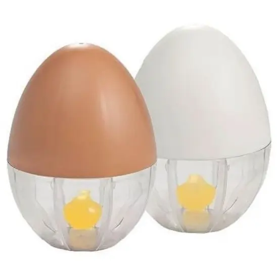 Hutzler Egg Scrambler & Egg Separator - Quick Easy Way to Beat Eggs Brown {2}