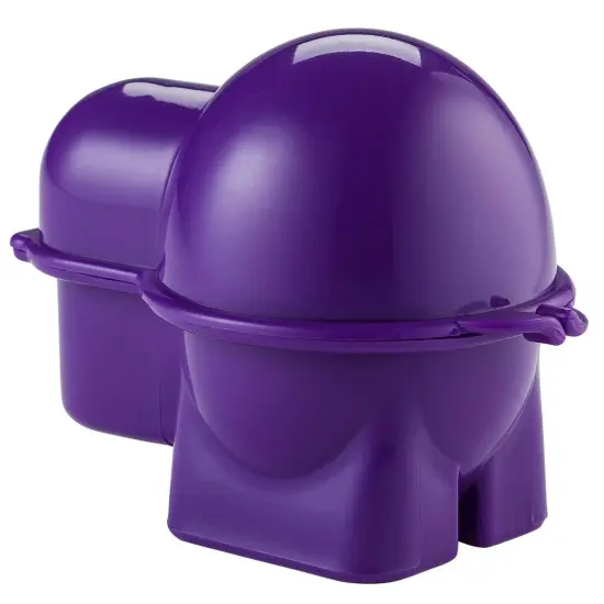 Hutzler Egg To-Go Container with Salt Shaker, Hard Boiled Egg Holder with Lid Purple {1}