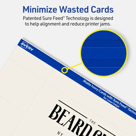 Avery Matte Ivory Index Cards, 3" x 5" Rectangle Rounded Corners {4}