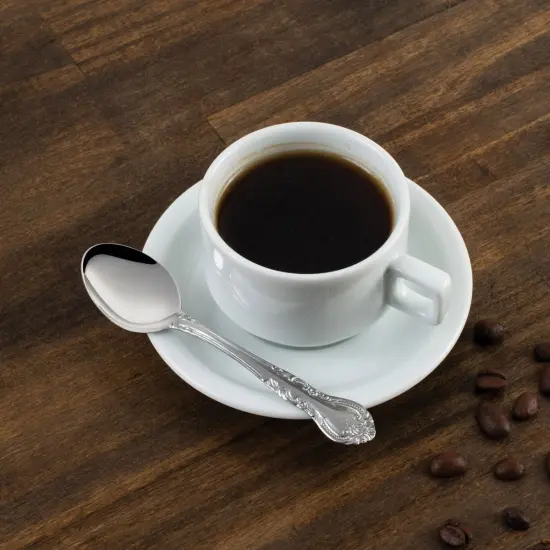 HIC 4.5" Traditional Stainless Steel Demi Spoon - Stirring Coffee Espresso Demitasse {3}