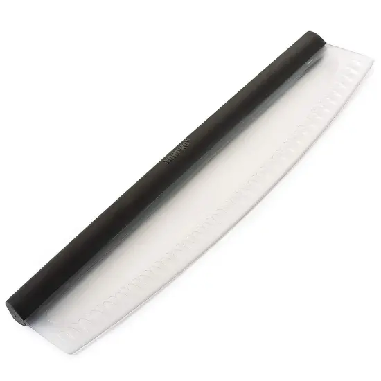 Norpro 13.75" Wide Grip-Ez Pizza / Dessert Slicer with Scallops - Curved Rocker Blade Pizza Cutter {1}