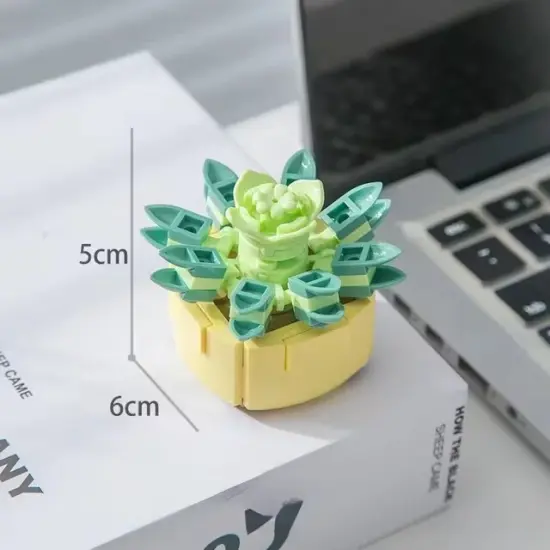 Thousand Buddha Hands Building Brick Mini Potted Plant F07M9-11(104)-A4 {1}