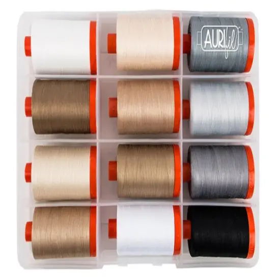 Aurifil The Basics Collection Thread Set by Mark Lipinski | (12 50wt Cotton Large Spools.) {3}