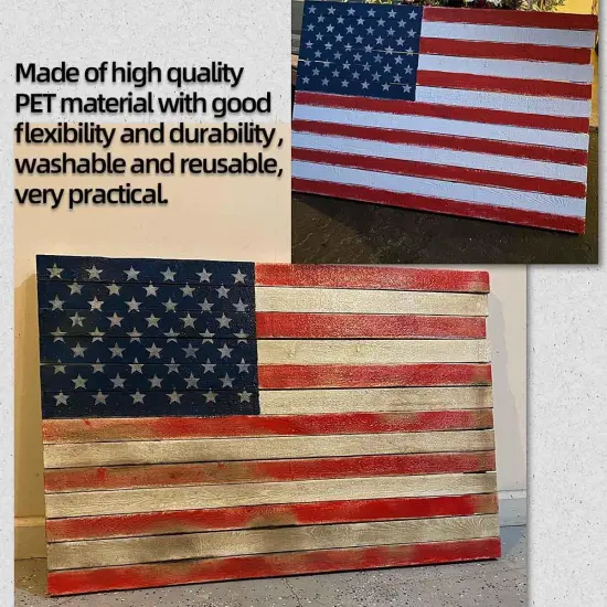 6 Pieces Patriotic 50 Star Stencils (3 Sizes) {4}