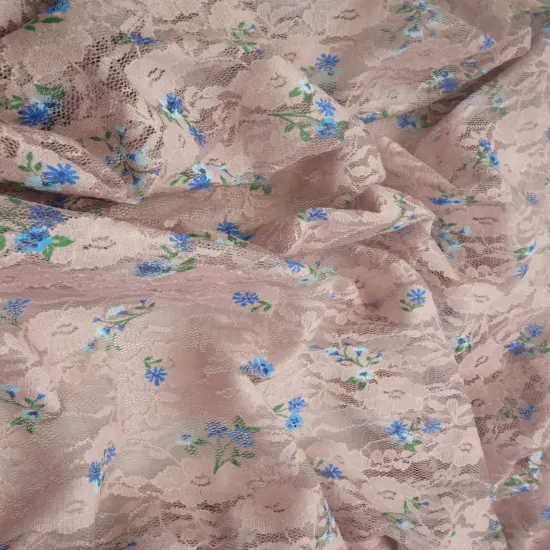 1 yard Ditsy Lace Digital Print Fabric 56/58 Inches Wide COCO {4}