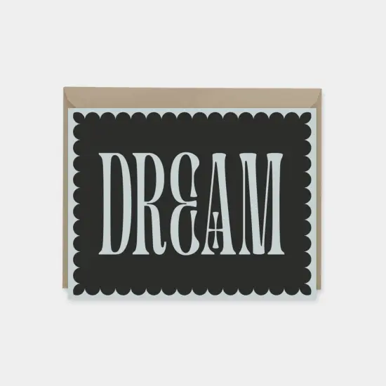 "Dream" Decorative Typography Card {1}