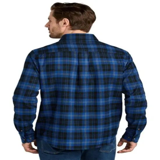 Eddie Bauer&reg; Long Sleeve Favorite Flannel Plaid Shirt Cobalt Tartan {7}