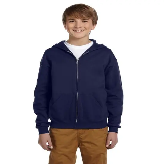 Jerzees&reg; Youth NuBlend Fleece Full-Zip Hooded Sweatshirt ROYAL {3}