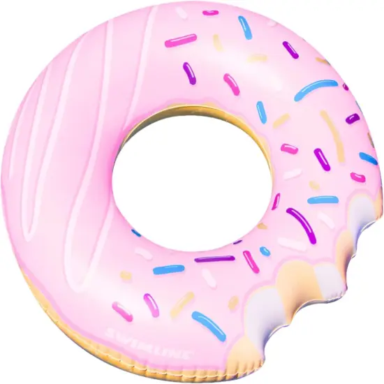 Swimline Donut Inflatable Swimming Pool Ring - 42" - Pink {3}