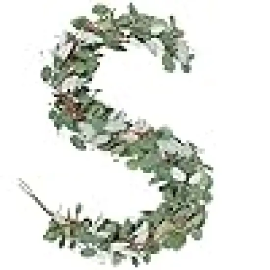 Artificial Eucalyptus Garland for Front Door Memorial Day Flag Day {1}