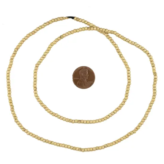 The Bead Chest Brass 3mm Seed Beads, Full Strand of Quality Metal Spacers for DIY Jewelry Design {2}