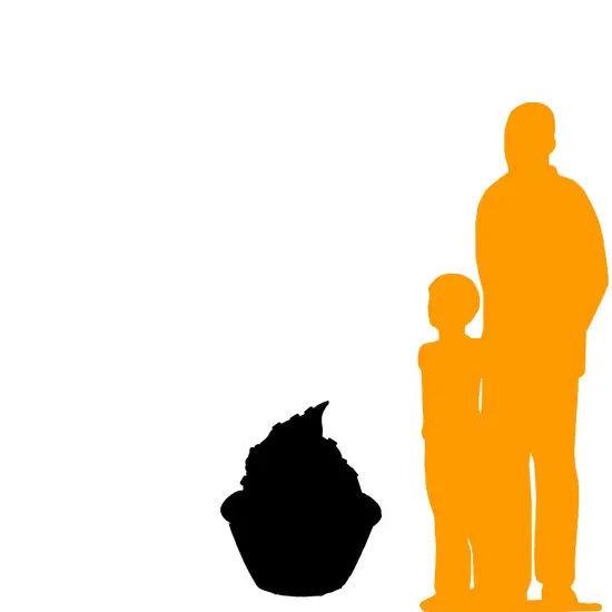 Pink Frosting Chocolate Cupcake Over Sized Statue {2}