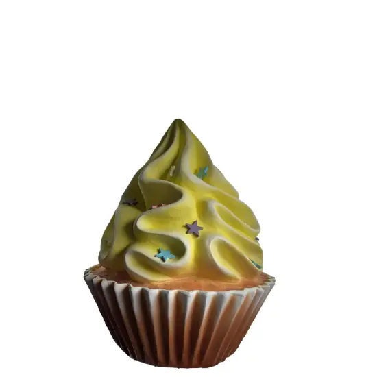 Yellow Cupcake With Stars Over Sized Statue {1}