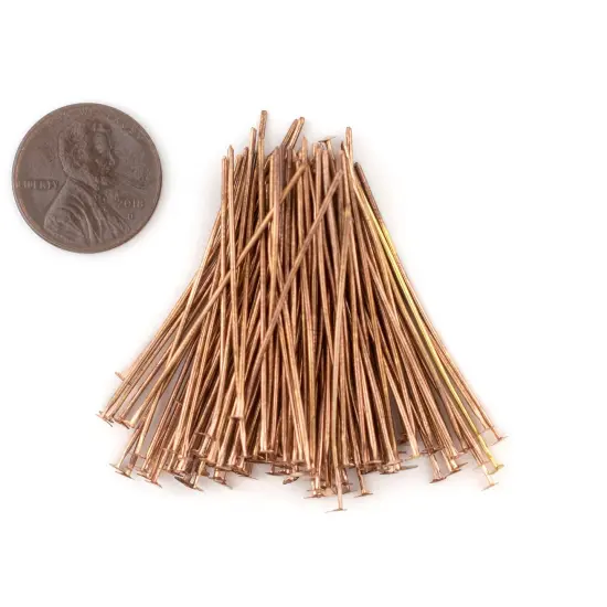 The Bead Chest Copper 21 Gauge 1.5 Inch Head Pins (Approx 100 pieces) {2}