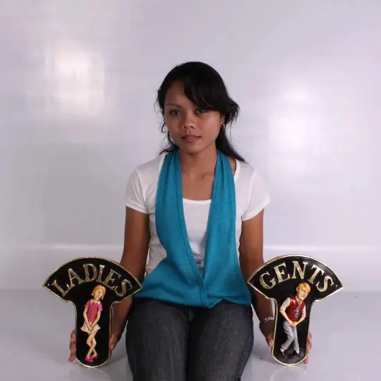 Restroom Wall Decor Ladies and Gents Sign {3}