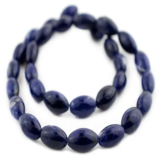 The Bead Chest Oval Sodalite Beads (12x8mm) {3}