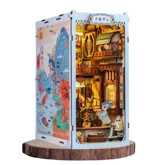 Book Nook Wizardi Miniature - Azure Phoenix Lodge Roombox Kit {2}