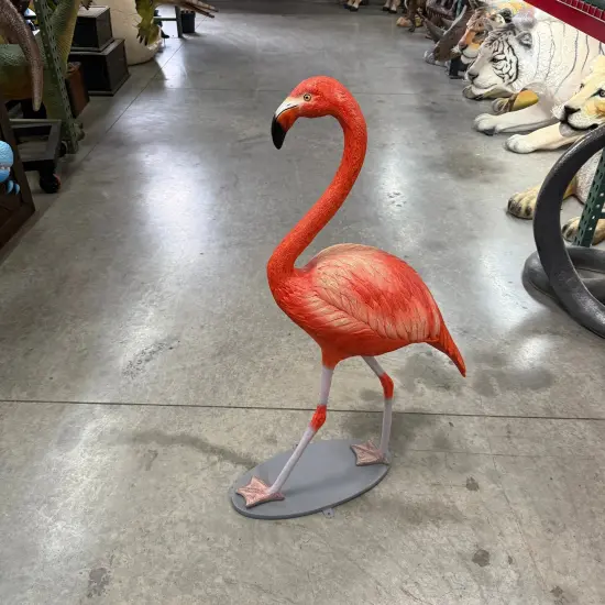 Baby Flamingo Life Size Statue {4}