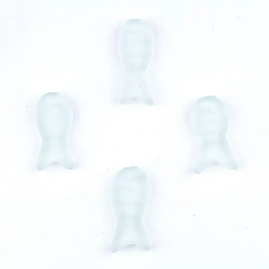 The Bead Chest Fish Sea Glass Pendants, Frosted Matte Eco-Friendly Translucent Recycled Glass Charms for Jewelry & Necklace Making {1}