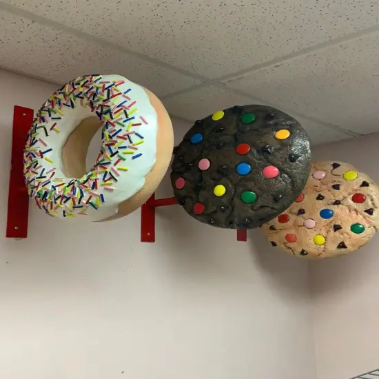 Hanging M & M Chocolate Cookie Over Sized Statue {5}