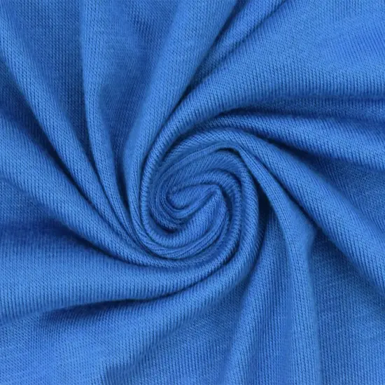 Lagoon Blue Solid Stretch Rayon Jersey Knit Fabric By the Yard {1}