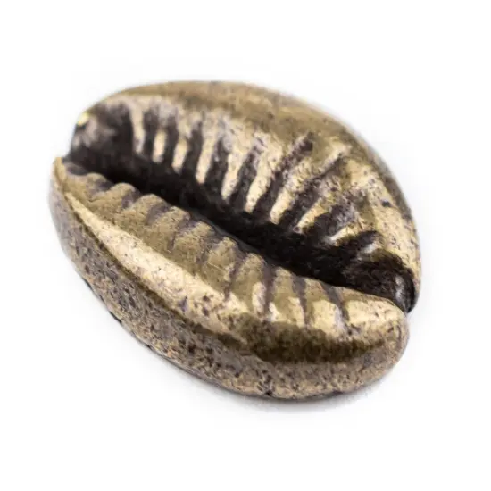 The Bead Chest Antiqued Brass Cowrie Shells (Set of 5): Metal Beads for DIY Crafts & Jewelry-Making Inspired by African Sea Shells {4}