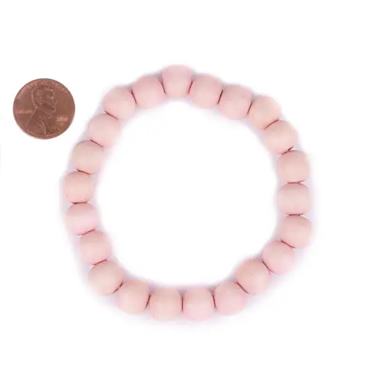 The Bead Chest Wood Stretch Bracelet, Pink - Stackable Beaded Jewelry, Unisex for Men & Women {2}