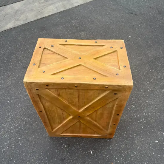 Big Resin Crate Statue {5}
