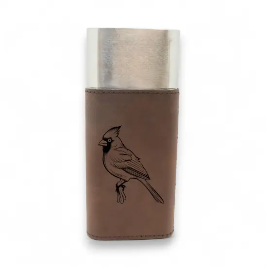 Cigar Case with Cutter - Cardinal - Leather Rustic/Silver {4}