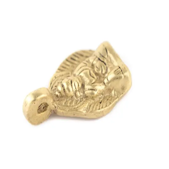 The Bead Chest Brass Buddha Pendant (16x25mm) {3}