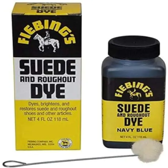 Fiebing's Black Suede Dye (4 oz) - Recolor, Brighten & Restore Suede & Roughout Leather Shoes, Furniture, Purse - Includes Wool Dauber for Easy Application - Flexible When Dry, Won't Crack or Peel Mahogany {4}