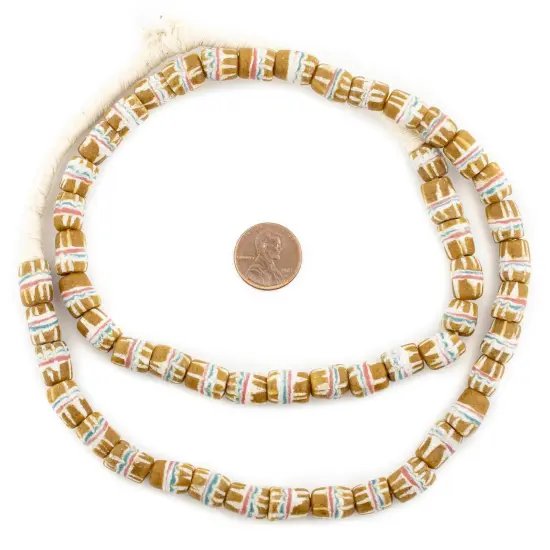 The Bead Chest Brown Strawstack Beads (9mm) {2}