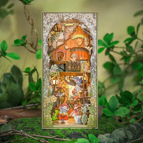 Book Nook Wizardi Miniature - Elven Paradise Roombox Kit {2}