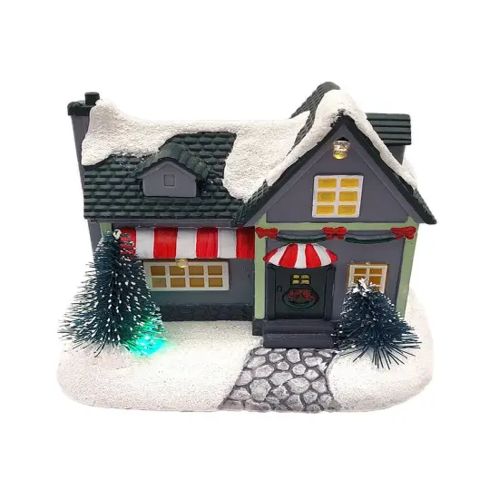 Christmas Village House with LED Lights {1}
