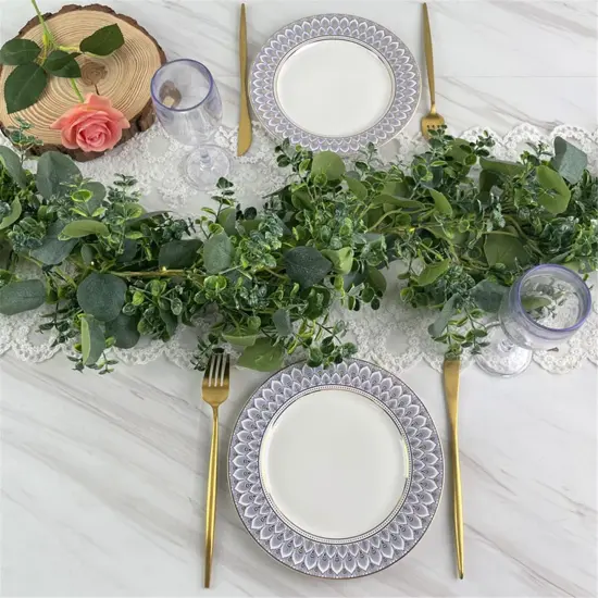 6&rsquo; Artificial Greenery Eucalyptus Garland Silver Dollar Eucalyptus Garland {6}