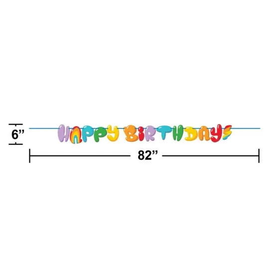 Bubbly Birthday Letter Banner (1/Pkg) {2}