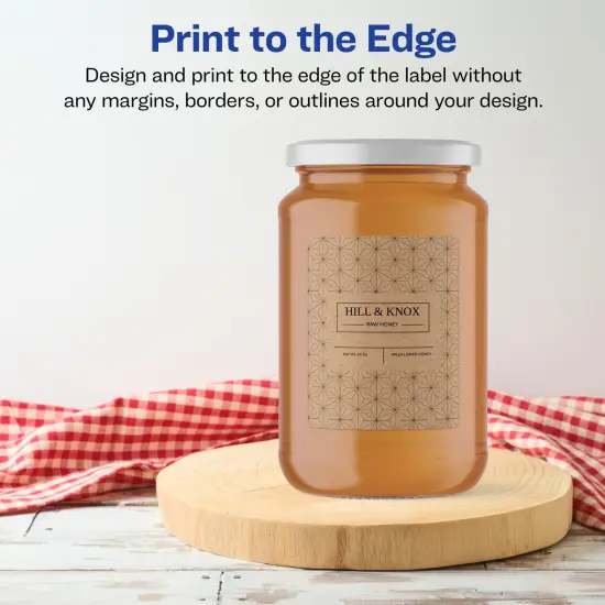 Avery Kraft Brown Rectangle Labels with Sure Feed, 4" x 3-1/3" {3}