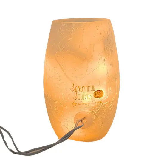 Stony Creek 5.0 Inch Beautiful Bounty Small Vase Thanksgiving Lighted Glass Accent , Thanksgiving Decor Autumn Thanksgiving THANKS {2}