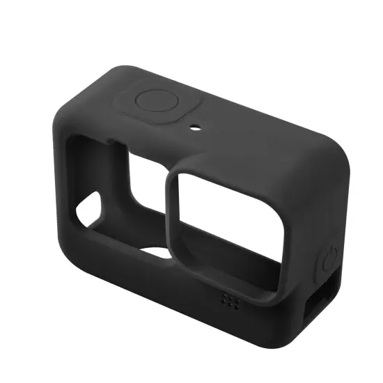 Insten 2 Pack of Silicone Protective Case Compatible with GoPro Hero 9 10 with Lanyard and Lens Cap, Soft Rubber Case, Black {6}