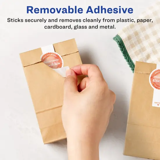 Avery Matte White Removable Wraparound Labels with Sure Feed Technology, 2-3/8" x 8" {2}