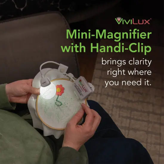 ViviLux Optical Grade 3X Magnifier with Handi-Clip, Detachable Flexible Arm for Hands-Free Precision &ndash; Attach to Sewing Machines, Embroidery Hoops, Craft Lights {2}