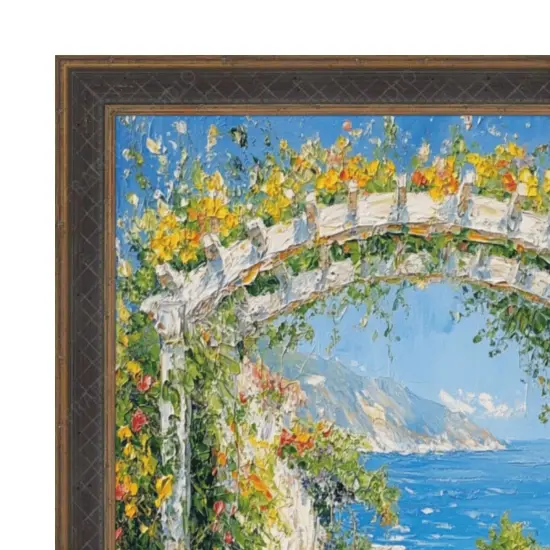 Gothic Vintage Antique Gold Espresso Picture Frame 12x36 frame {3}