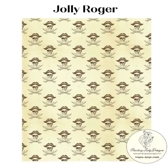 Jolly Roger Decoupage - Mixed MediaPapers (Medium 18x24) {1}