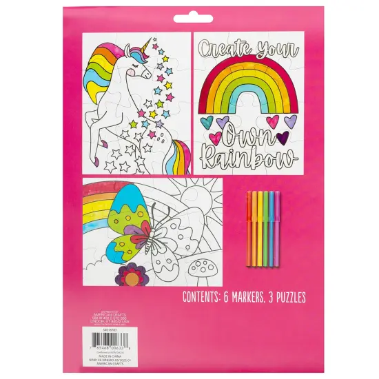 Colorbok Make It Colorful! Color Your Own PUzzles 3/Pkg-Fantasy {3}
