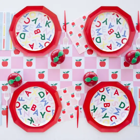 CHERRY RED SIGNATURE LARGE PLATES {4}